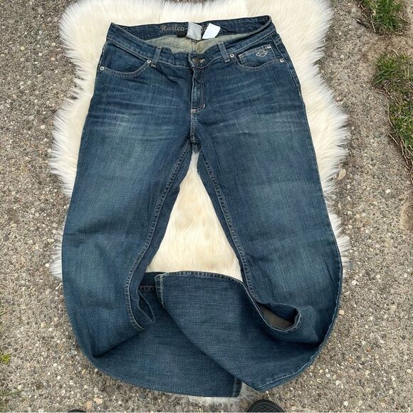 Harley-Davidson Blue Straight Leg Jeans Classic Denim - Picture 3 of 9
